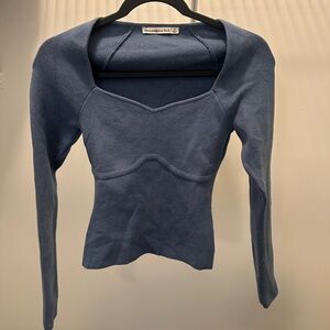 Abercrombie & Fitch Blue Long Sleeve Blouse